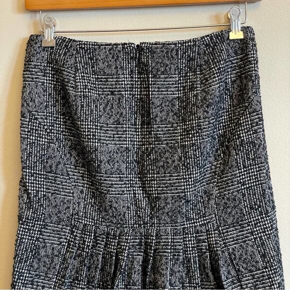 Express Design Studio 4 business casual pencil skirt black white tartan classic - Picture 6 of 7